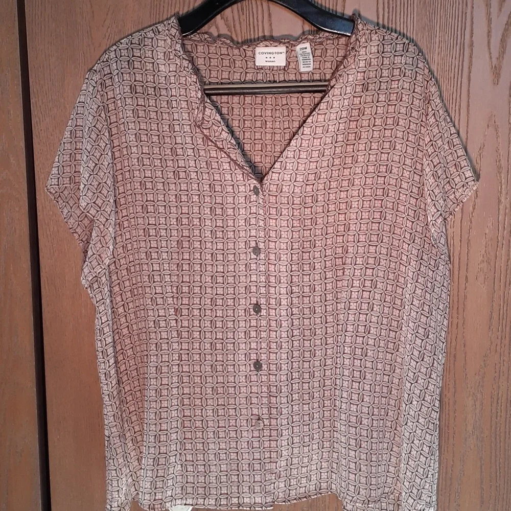 Covington womens sheer boho top size 20W - Picture 1 of 6